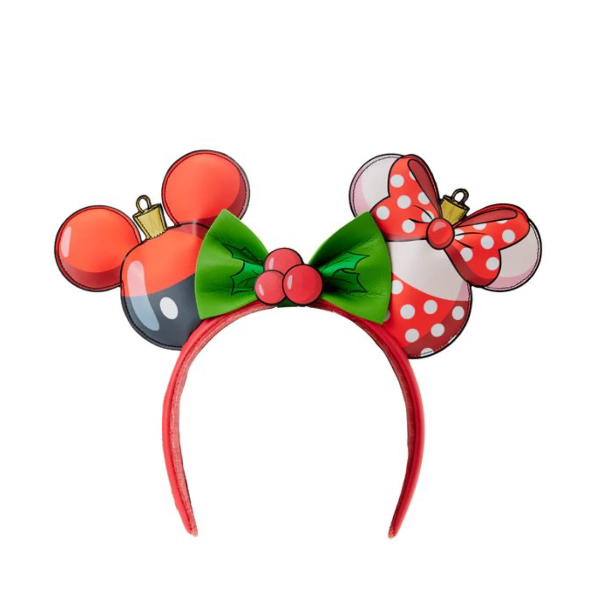 Loungefly Mickey & Minnie Kerst Ornament Oortjes, perfect voor het toevoegen van Disney-kerstvreugde aan je decor.