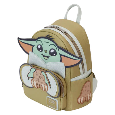 Ontdek de schattige wereld van Grogu en zijn krabvrienden op deze Loungefly Mini-rugzak. Een must-have voor elke Star Wars fan!