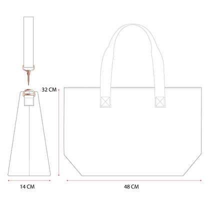 Functionele shopper met een stijlvol ontwerp, ideaal voor elke gelegenheid, van winkelen tot een dagje aan het strand.