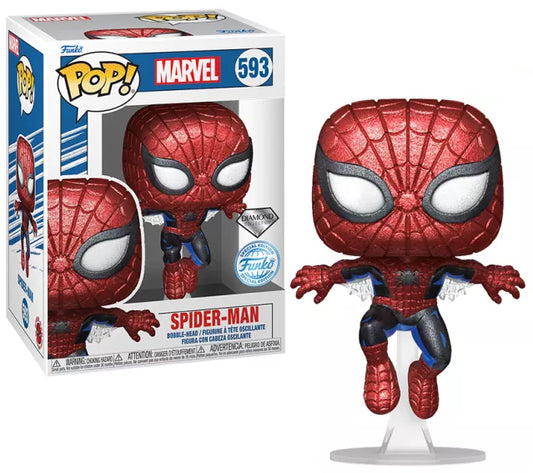 Funko Pop! Spider-Man ‘Diamond Collection’ 593 – Stralende diamantglitter-afwerking voor de ultieme Spider-Man fan!