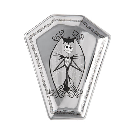 Officiële Disney The Nightmare Before Christmas trinket tray in de vorm van een spookachtige doodskist, met een ontwerp van Jack Skellington, ideaal als cadeau voor Disney-fans.