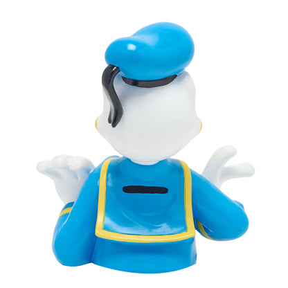 Disney Donald Duck spaarpot van hars: Levendig gekleurd met wit, blauw, rood en geel, brengt karakter en plezier in elke collectie, ideaal voor Disney-fans.