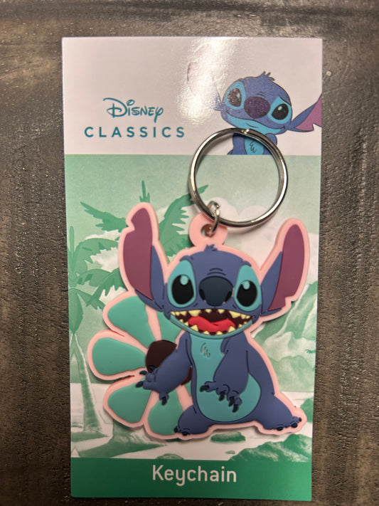 Disney Stitch with Flower Keychain
