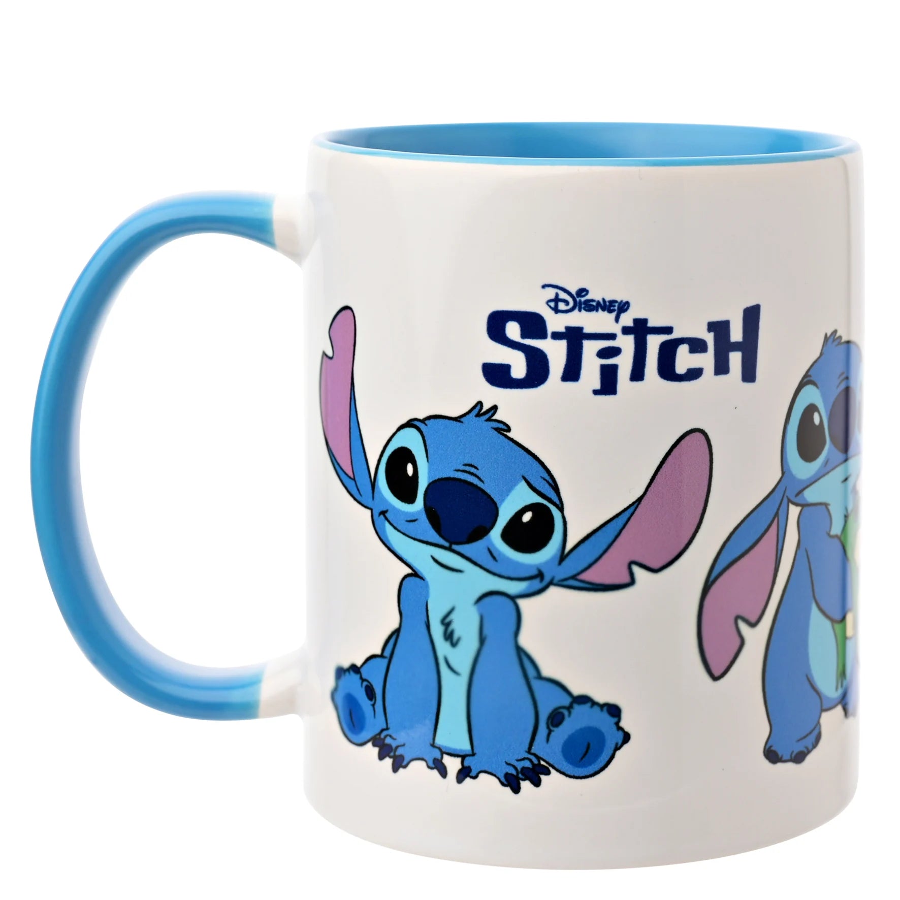 Disney Kleurige Mok - Stitch met een inhoud van 325 ml, featuring het hoofdpersonage uit de Lilo & Stitch-films, verpakt in een gesloten doos.