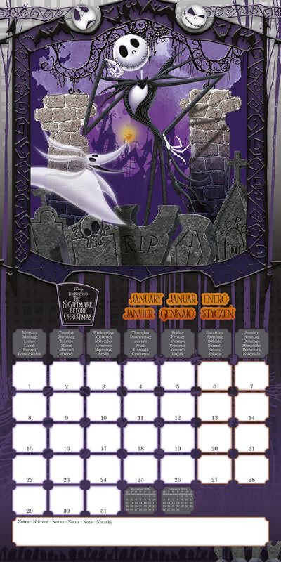 The Nightmare Before Christmas Official Wall Calendar 2024