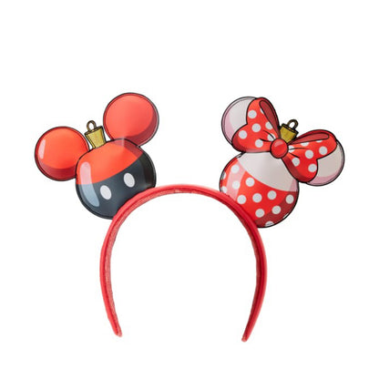 Loungefly Mickey & Minnie Kerst Ornament Oortjes, een must-have Disney-kerstdecoratie.