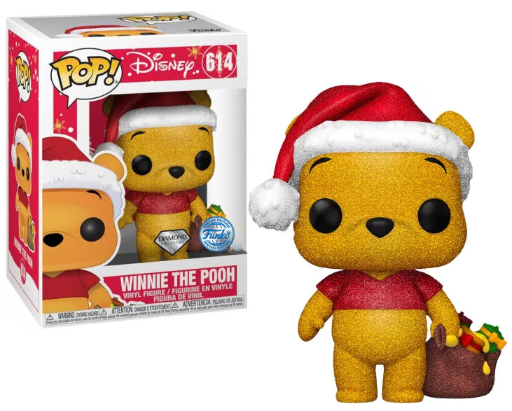 Funko Pop! Winnie the Pooh ‘Holiday’ Diamond Glitter – een feestelijk en sprankelend verzamelstuk met glinsterende afwerking en schattig winterdesign.