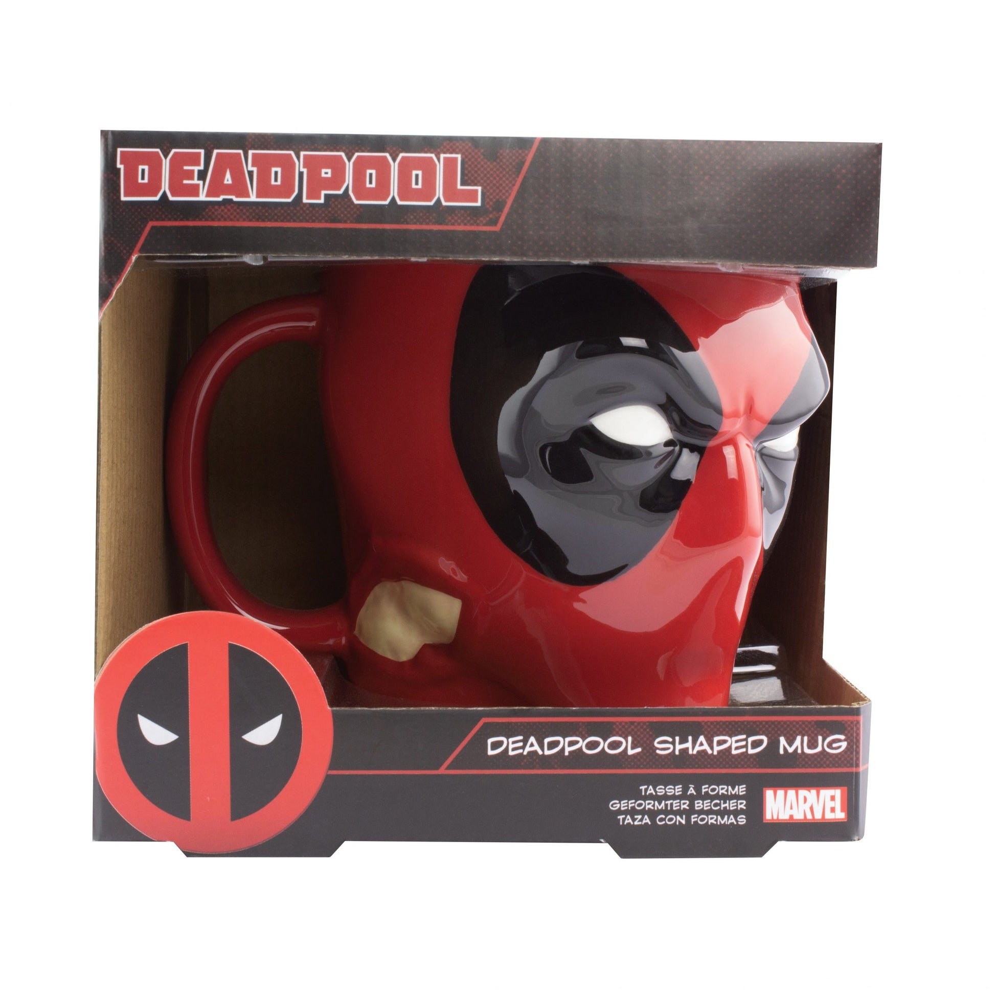 3D keramische Deadpool-mok met grote capaciteit, ideaal voor koffie of warme chocolademelk.