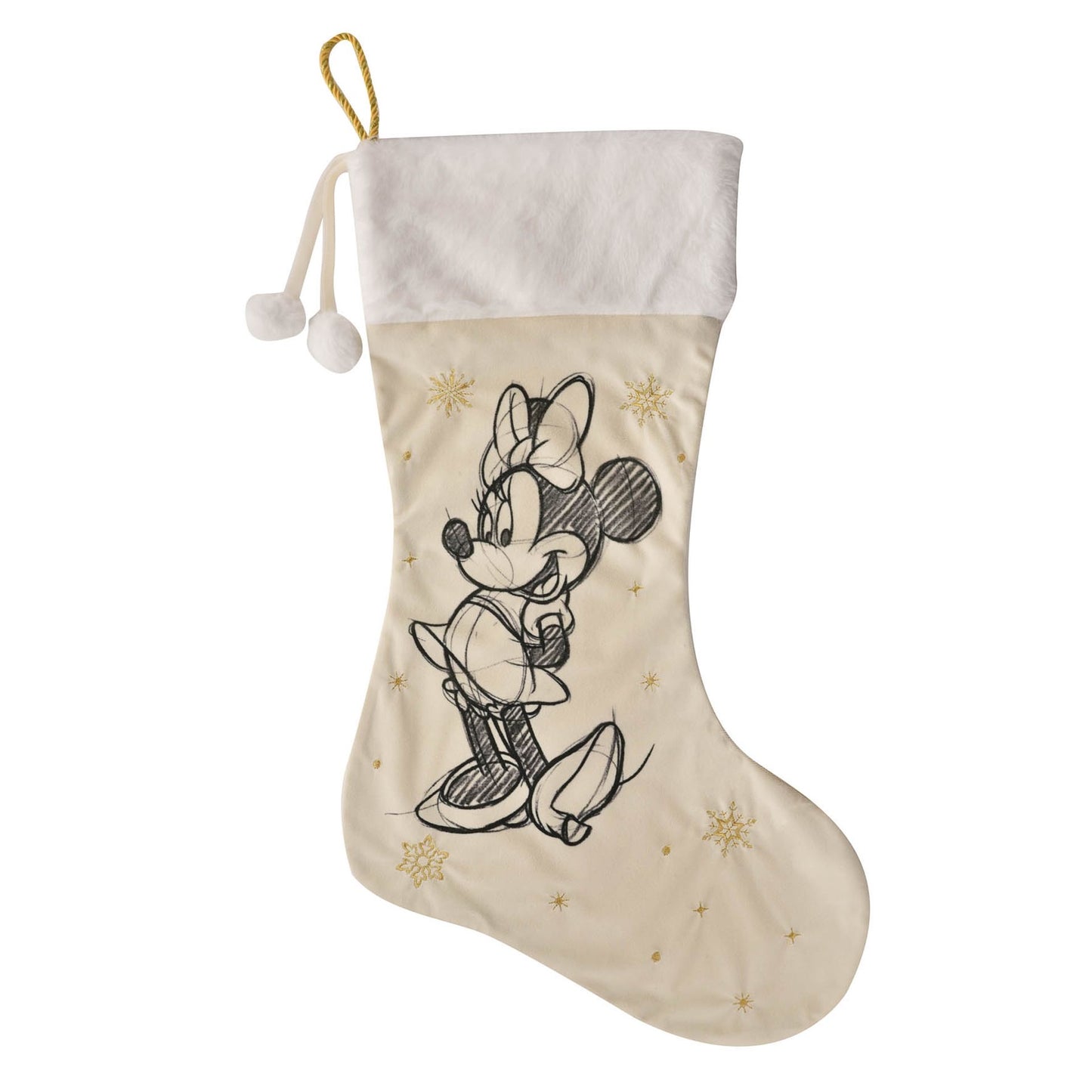 Disney Minnie Mouse Velvet Christmas Stocking