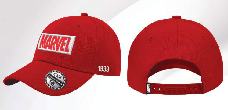 Marvel Baseball Cap met iconisch logo, gemaakt van ademend materiaal voor comfort en bescherming tegen de zon – perfect voor elke Marvel-fan.