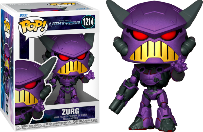 Funko Pop! Vinyl-figuur van keizer Zurg uit de Lightyear-film, met een dreigend ontwerp en zijn leger van robots.