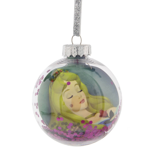 Disney Sleeping Beauty Glass Christmas Bauble 2D