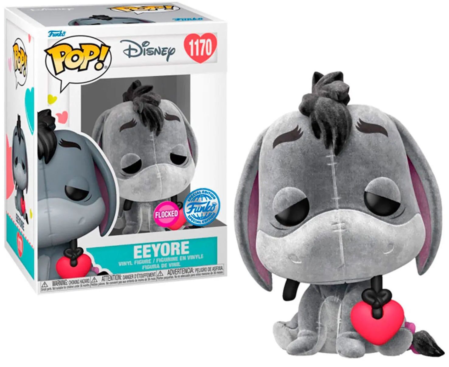 Funko Pop! Eeyore ‘Flocked’ 1170 – Schattige, pluizige versie van Eeyore met fluweelachtige afwerking, een must-have voor Disney- en Funko-fans!