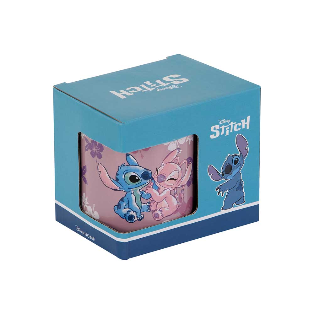 Charming Disney beker met Stitch en Angel in lila, perfect om je dagelijkse drankjes een vleugje magie te geven.