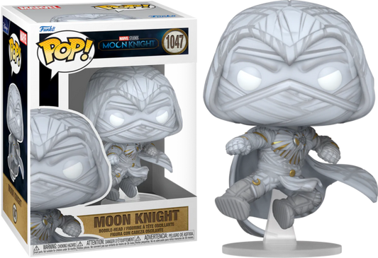 Deze Pop! figuur toont Moon Knight die door de lucht springt in de hitte van de strijd, perfect voor fans van de Marvel-serie over de huurling met dissociatieve identiteitsstoornis en zijn connectie met de Egyptische maangod Khonshu. Een must-have toevoeging aan elke Funko-collectie!