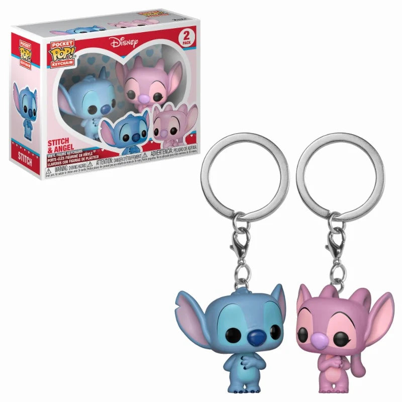 Pocket Pop! Stitch & Angel Sleutelhangers - Schattige mini-figuren van het iconische duo uit Lilo & Stitch, perfect om de magie van Disney overal mee naartoe te nemen.