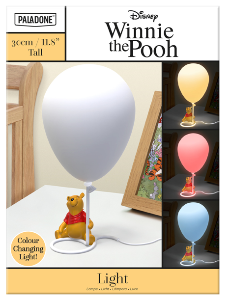 Lamp in de vorm van Winnie The Pooh met zijn iconische rode ballon, perfect als decoratieve verlichting.