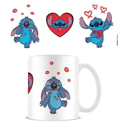 Kleurige Stitch Love beker van hoogwaardig keramiek, geïnspireerd op de geliefde Stitch uit 'Lilo & Stitch', perfect voor warme dranken of limonade, met levendige ontwerpen en leuke details.