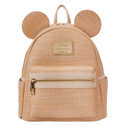 Loungefly Micky Maus Mini-Rucksack aus Stroh