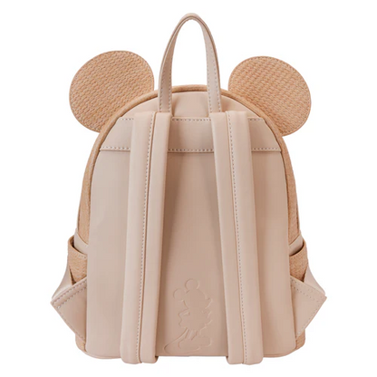 Loungefly Micky Maus Mini-Rucksack aus Stroh