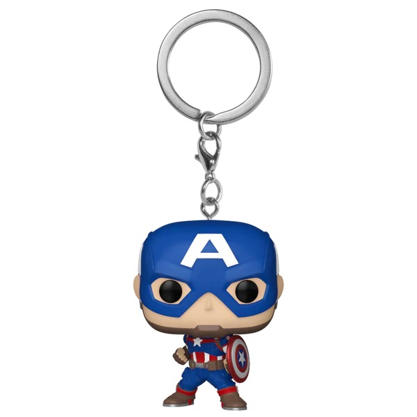 Verenig je heldenteam met de Pop! Sleutelhanger van Captain America, een iconische aanvulling op je Marvel-collectie.