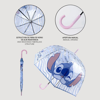 Stitch Head Paraplu met een uniek design en stevige constructie, biedt zowel stijl als betrouwbare bescherming tegen de regen.