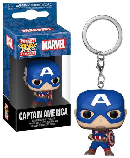 Pop! Sleutelhanger Captain America, de supersoldaat, voegt moed en gerechtigheid toe aan je Marvel New Classics-collectie.