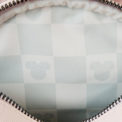 Vegan leren tas met bijpassende binnenvoering, perfect voor dagelijks gebruik en subtiele flair dankzij Minnie Mouse-accenten.