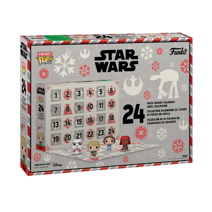 "Funko Pop-verrassingen uit een sterrenstelsel ver, ver weg: De Star Wars Advent Calendar zit boordevol miniaturen van je geliefde personages en is een geweldige manier om de feestelijke magie van Star Wars in huis te brengen."