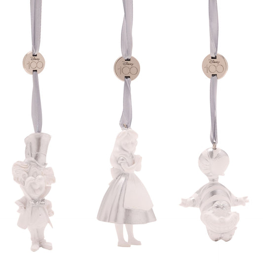 Disney 100 Alice in Wonderland Set of 3 Ornaments