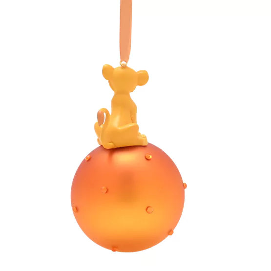 Prachtige kerstbal met Disney's Simba, een must-have voor verzamelaars en fans van de Leeuwenkoning.