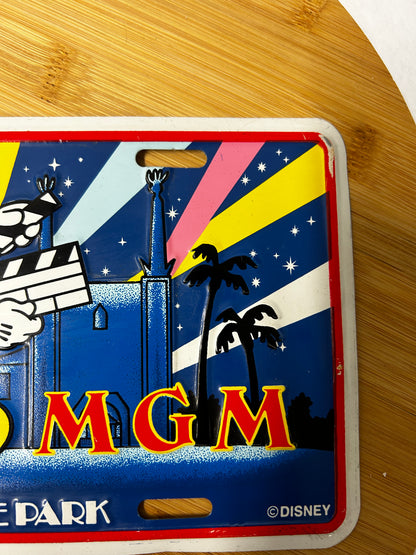 Disney Studios license plate 'MGM Studios Theme Park'