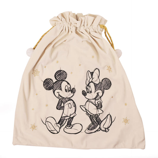 Disney Mickey en Minnie Mouse Fluwelen Kerstzak