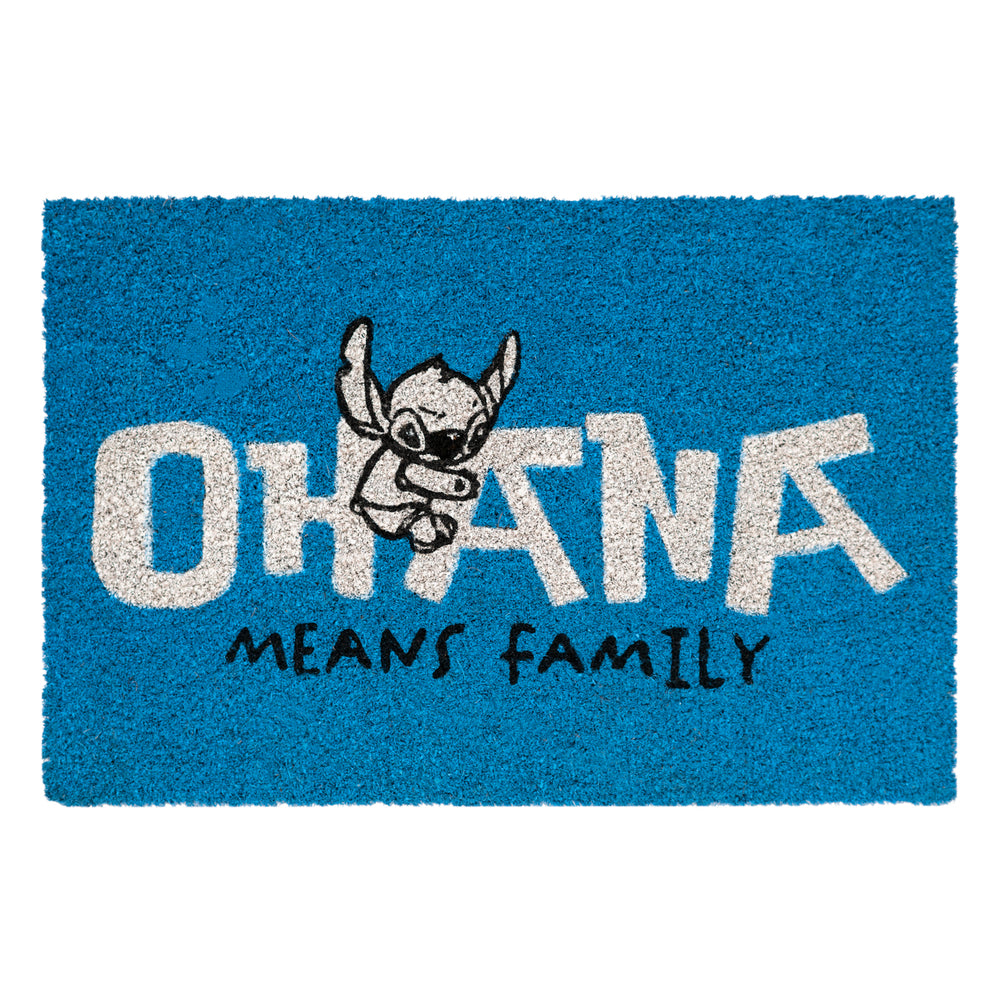 "Ohana Betekent Familie Deurmat - Disney-decoratie met liefdevolle afbeelding van Stitch."