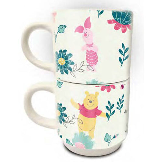Disney Classics Winnie The Pooh Stacking Mugs 'Friends forever'